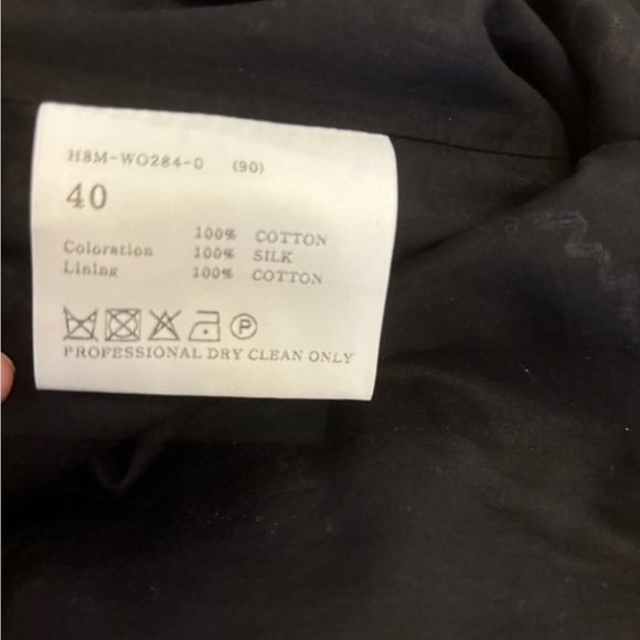 Hanii Y. 40 (US 4) Cotton / Silk Shift Dress Black White Square Neck Embroidered - Picture 9 of 10